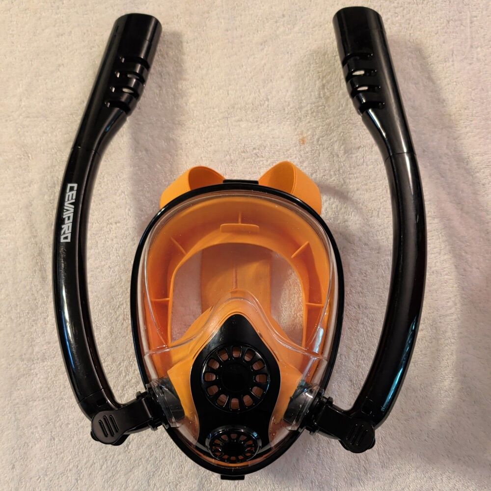 Swimming Anti Fog Full Face Snorkel Mask Double Breath Tube Diving Size S/M